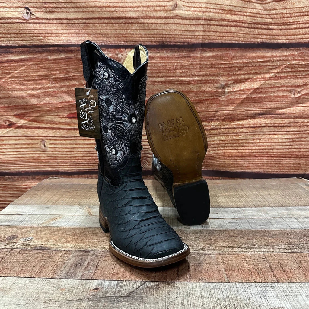 Women's Rodeo Cowgirl Genuine Leather Python Print - OriginalWestern.com