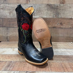 Women's Rodeo Napa Leather Sole Cowgirl Boots Est. 703 Black - OriginalWestern.com