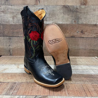 Women's Rodeo Napa Leather Sole Cowgirl Boots Est. 703 Black - OriginalWestern.com