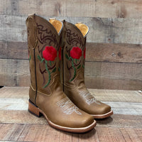 Women's Rodeo Napa Leather Sole Cowgirl Boots Est. 703 Tan - OriginalWestern.com