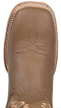 Women´s Silverton Amanda All Leather Wide Square Toe Boots-Tobacco - OriginalWestern.com