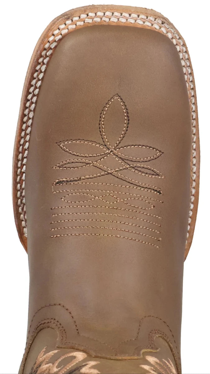 Women´s Silverton Amanda All Leather Wide Square Toe Boots-Tobacco - OriginalWestern.com
