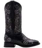 Women´s Silverton Celina All Leather Wide Square Toe Boots-Black - OriginalWestern.com