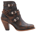 Women´s Silverton Cruce All Leather Round Toe Short Boots-Black/Brown - OriginalWestern.com