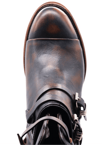 Women´s Silverton Cruce All Leather Round Toe Short Boots-Black/Brown - OriginalWestern.com