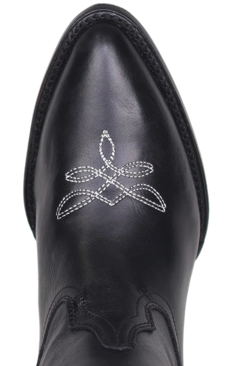 Women´s Silverton Destiny All Leather Snip Toe Knee High Boots-Black - OriginalWestern.com