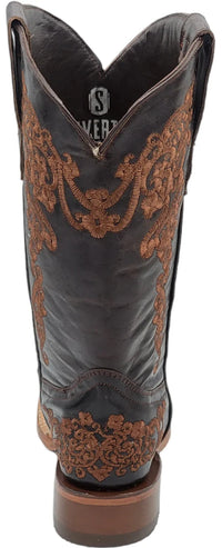 Women´s Silverton Diana All Leather Square Toe Boots - Chocolate - OriginalWestern.com