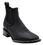Women´s Silverton Ellie All Leather Wide Square Toe Short Boots-Black - OriginalWestern.com