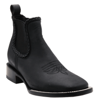 Women´s Silverton Ellie All Leather Wide Square Toe Short Boots-Black - OriginalWestern.com