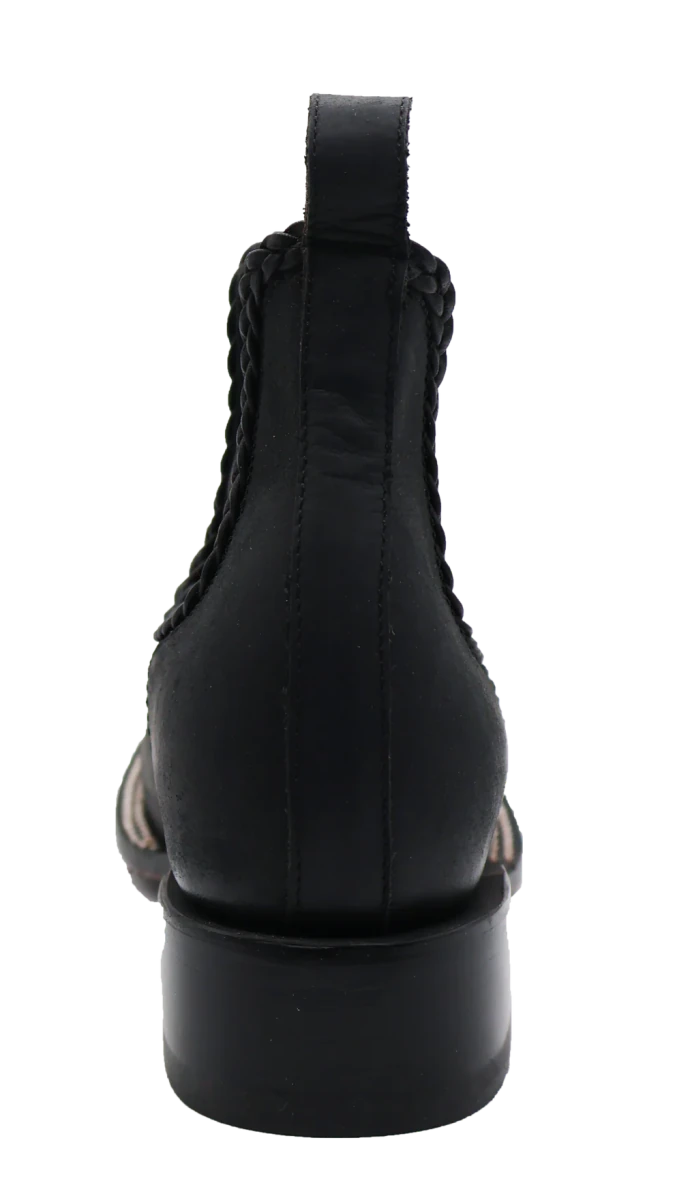 Women´s Silverton Ellie All Leather Wide Square Toe Short Boots-Black - OriginalWestern.com