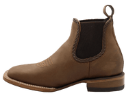 Women´s Silverton Ellie All Leather Wide Square Toe Short Boots-Tobacco - OriginalWestern.com