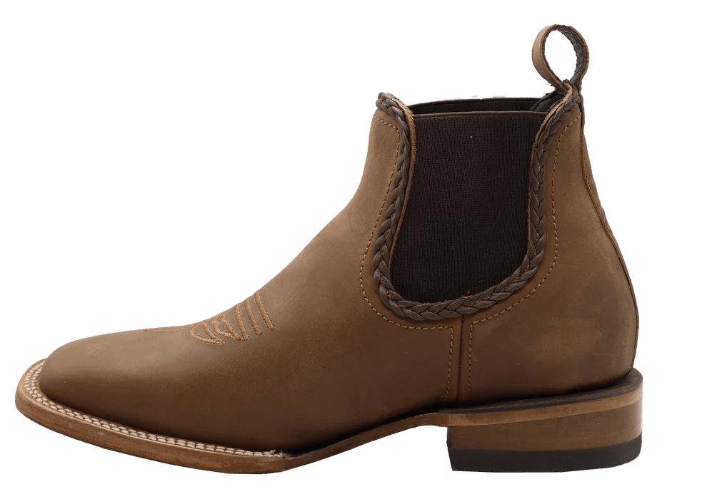 Women´s Silverton Ellie All Leather Wide Square Toe Short Boots-Tobacco - OriginalWestern.com