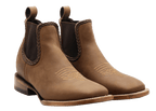Women´s Silverton Ellie All Leather Wide Square Toe Short Boots-Tobacco - OriginalWestern.com