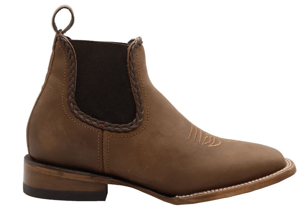 Women´s Silverton Ellie All Leather Wide Square Toe Short Boots-Tobacco - OriginalWestern.com