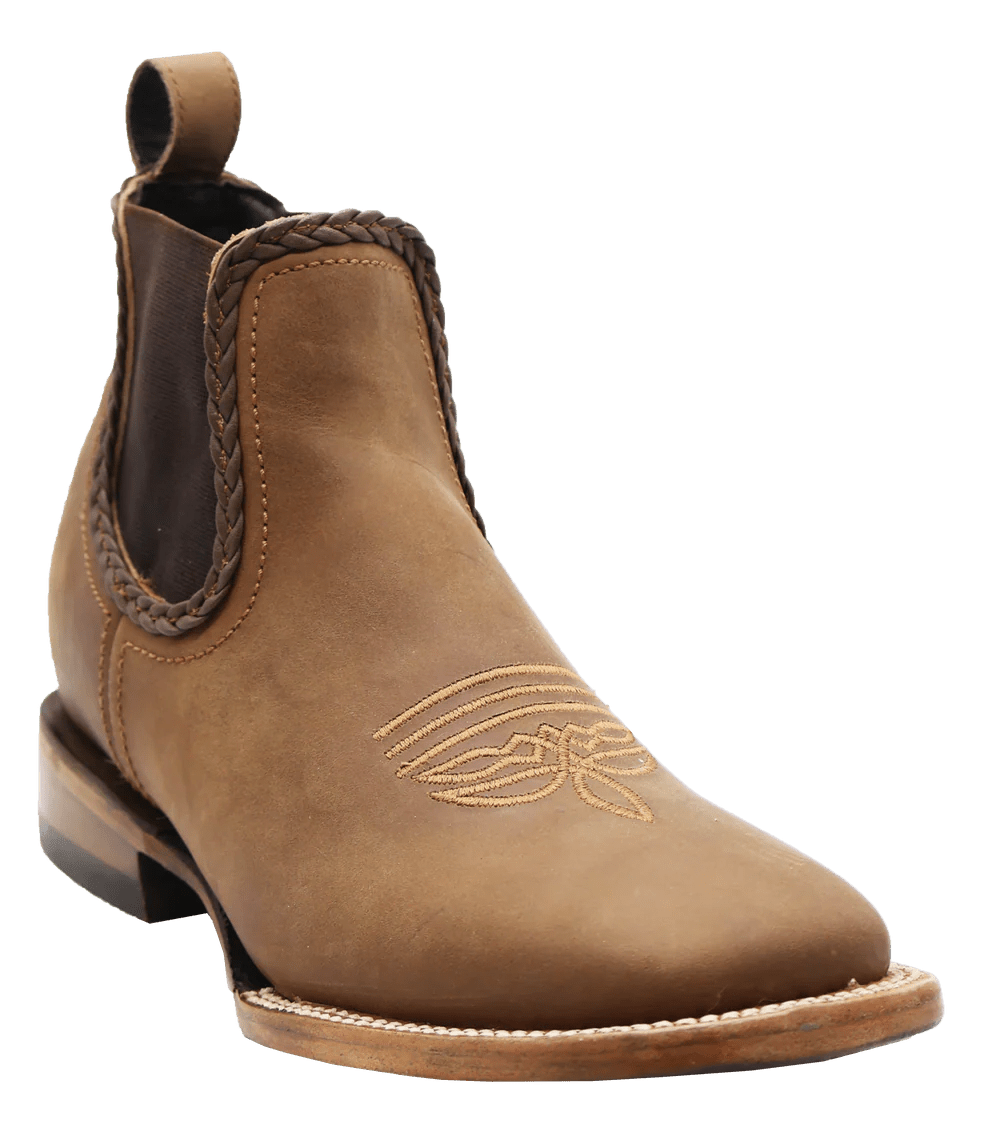 Women´s Silverton Ellie All Leather Wide Square Toe Short Boots-Tobacco - OriginalWestern.com