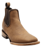 Women´s Silverton Ellie All Leather Wide Square Toe Short Boots-Tobacco - OriginalWestern.com
