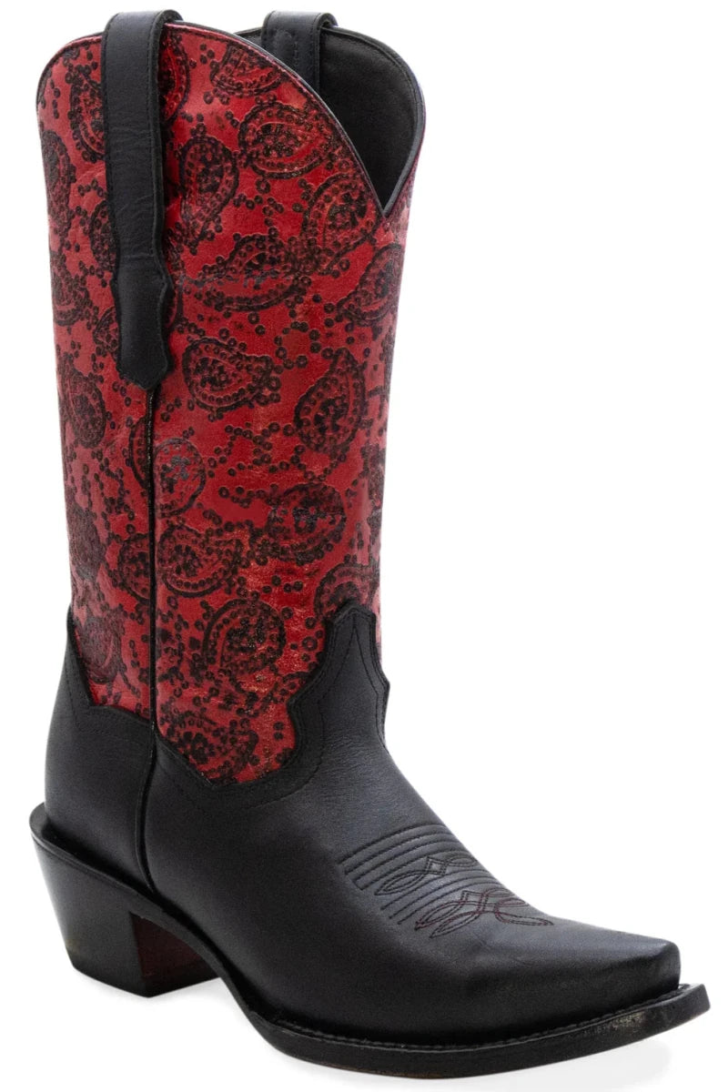 Women´s Silverton Emma All Leather Snip Toe Boots - Black - OriginalWestern.com