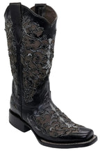 Women´s Silverton Grace All Leather Square Toe Boots-Black - OriginalWestern.com