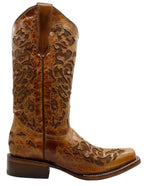 Women´s Silverton Grace All Leather Square Toe Boots - Cognac - OriginalWestern.com