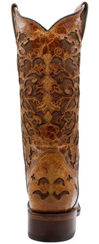 Women´s Silverton Grace All Leather Square Toe Boots - Cognac - OriginalWestern.com