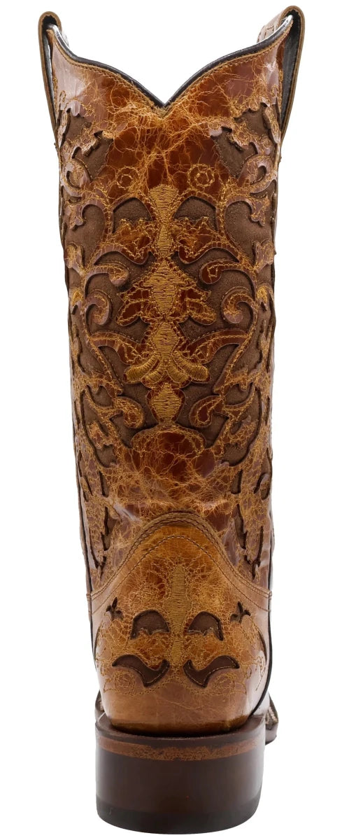 Women´s Silverton Grace All Leather Square Toe Boots - Cognac - OriginalWestern.com