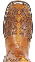 Women´s Silverton Grace All Leather Wide Square Toe Boots-Cognac - OriginalWestern.com