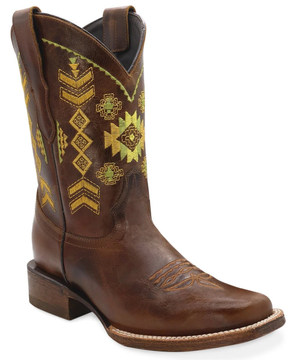 Women´s Silverton Indiana All Leather Wide Square Toe Boots-Honey - OriginalWestern.com