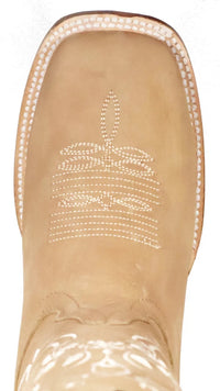 Women´s Silverton Jennifer All Leather Square Toe Boots - Beige - OriginalWestern.com