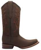 Women´s Silverton Jennifer All Leather Square Toe Boots - Brown - OriginalWestern.com