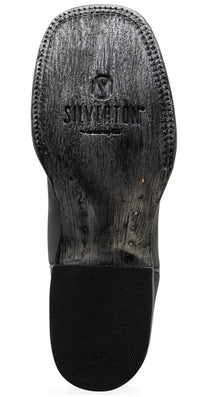 Women´s Silverton Mary All Leather Wide Square Toe Boots-Black - OriginalWestern.com