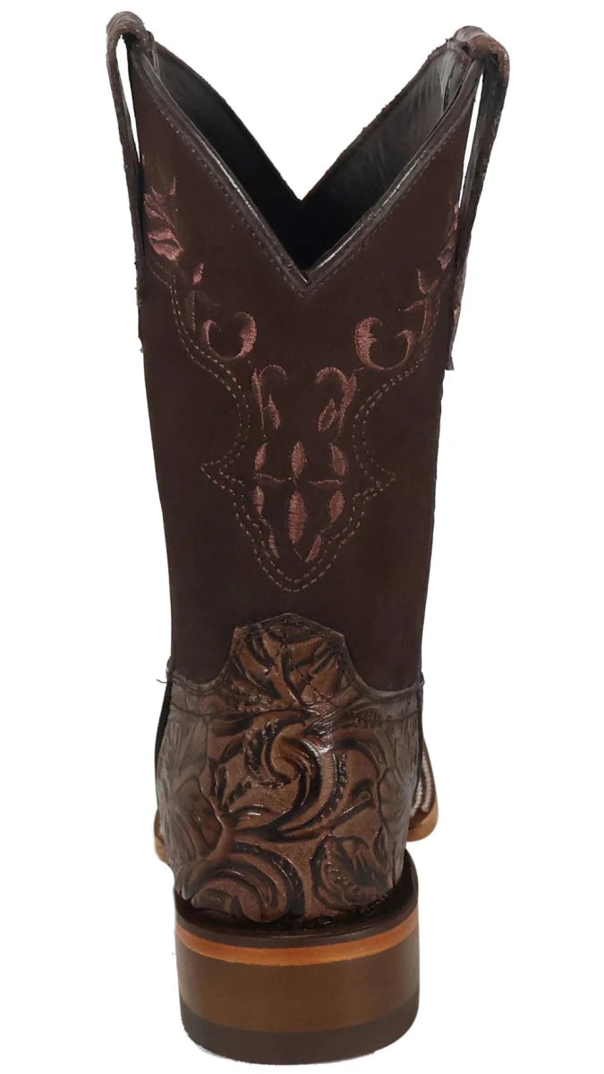 Women´s Silverton Miranda All Leather Wide Square Toe Boots-Brown - OriginalWestern.com