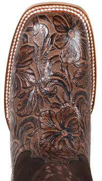 Women´s Silverton Miranda All Leather Wide Square Toe Boots-Brown - OriginalWestern.com