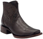 Women´s Silverton Nelly All Leather Square Toe Short Boots-Chocolate - OriginalWestern.com