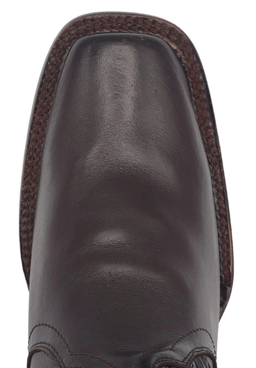 Women´s Silverton Nelly All Leather Square Toe Short Boots-Chocolate - OriginalWestern.com
