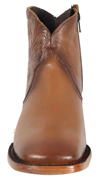 Women´s Silverton Nelly All Leather Wide Square Toe Short Boots-Honey - OriginalWestern.com