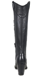 Women´s Silverton Nora All Leather Snip Toe Knee High Boots-Black - OriginalWestern.com