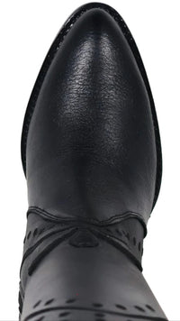 Women´s Silverton Nora All Leather Snip Toe Knee High Boots-Black - OriginalWestern.com