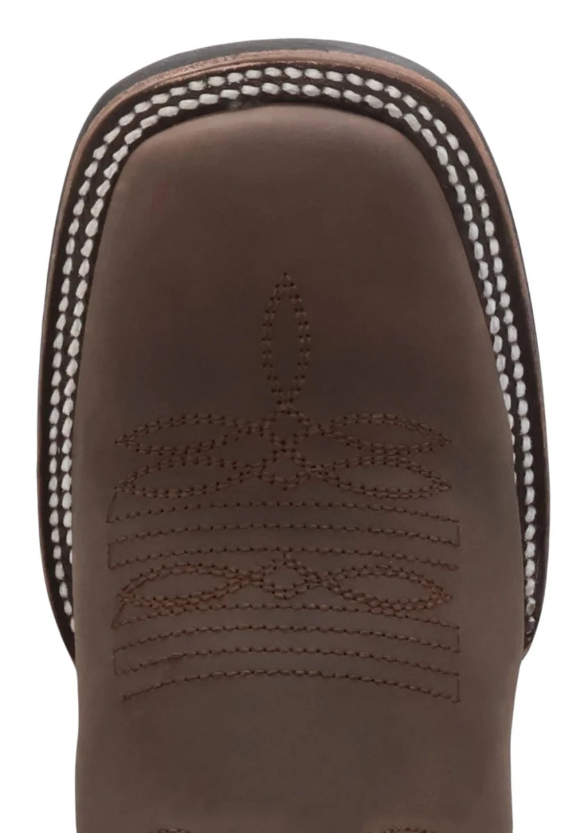 Women´s Silverton Patriot Lady All Leather Wide Square Toe Boots - Brown - OriginalWestern.com