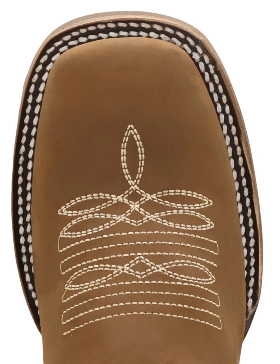 Women´s Silverton Patriot Lady All Leather Wide Square Toe Boots-Tobacco - OriginalWestern.com