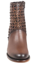 Women´s Silverton Reese All Leather Round Toe Short Boots-Brown - OriginalWestern.com