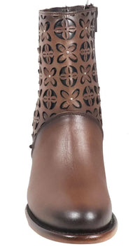 Women´s Silverton Reese All Leather Round Toe Short Boots-Brown - OriginalWestern.com