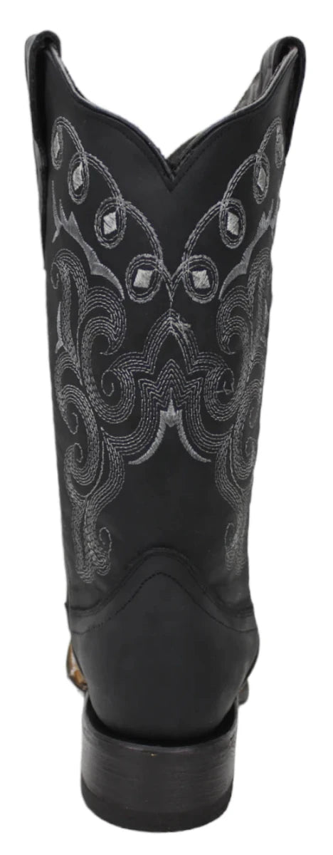 Women´s Silverton Sara All Leather Square Toe Boots - Black - OriginalWestern.com