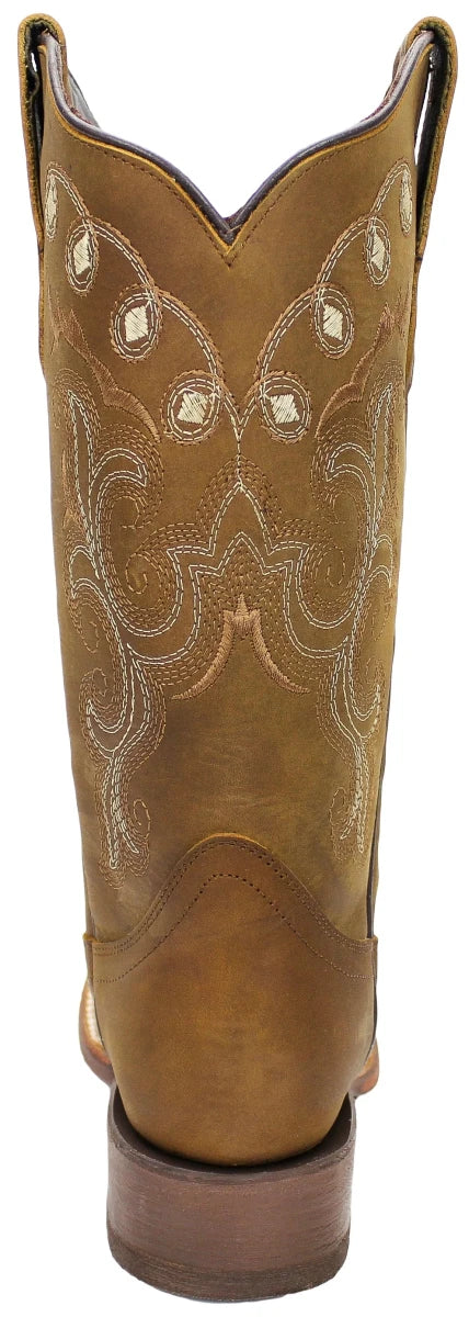 Women´s Silverton Sara All Leather Square Toe Boots-Tobacco - OriginalWestern.com