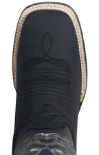 Women´s Silverton Sara All Leather Wide Square Toe Boots-Black - OriginalWestern.com