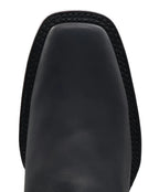 Women´s Silverton Shania All Leather Square Toe Short Boots-Black - OriginalWestern.com