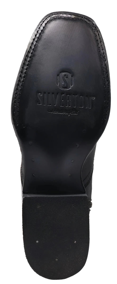 Women´s Silverton Shania All Leather Square Toe Short Boots-Black - OriginalWestern.com