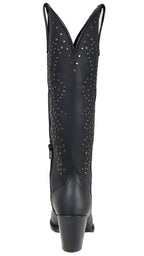 Women´s Silverton Taylor All Leather Snip Toe Knee High Boots-Black - OriginalWestern.com