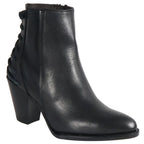 Women´s Silverton Walker All Leather Snip Toe Short Boots-Black - OriginalWestern.com