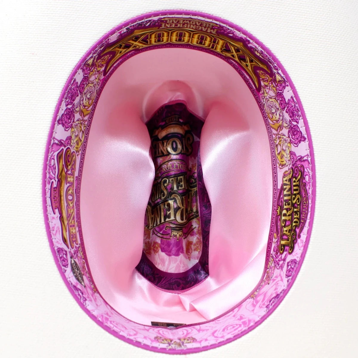 Women's Stone Reina del Sur 1,000X Western Cowgirl Straw Hat Sinaloa Style - Pink - OriginalWestern.com