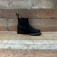 Women's Western Cowboy Phyton Print Genuine Cowhide Leather Ankle Boot Est. 351 Black - OriginalWestern.com